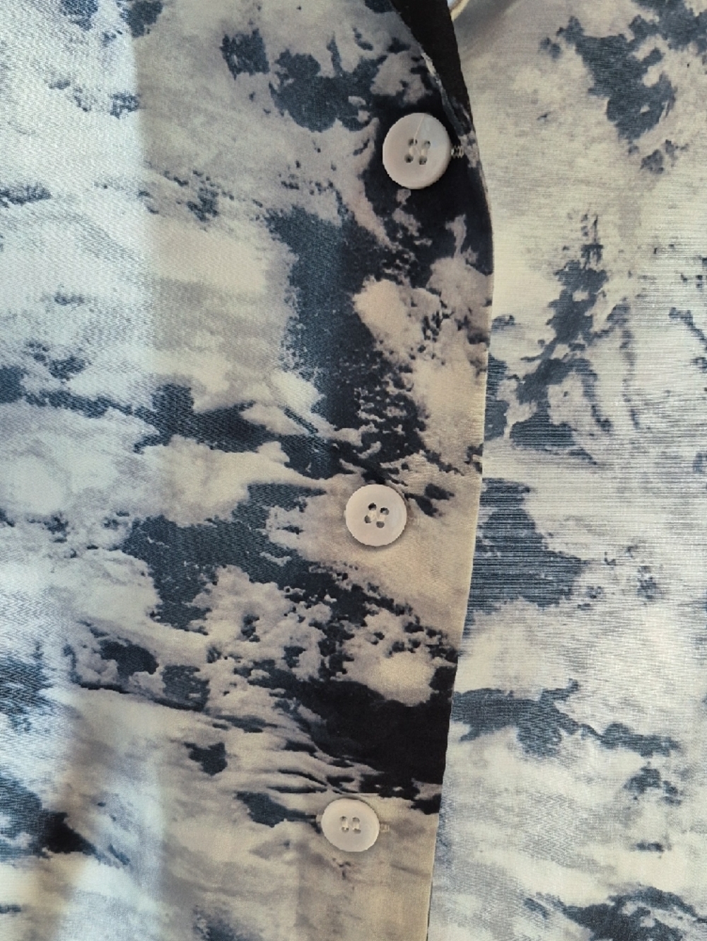 2XL Women's Tie-Dye Lightweight Long Blazer Jacket - Blue/Gray/White - Picture 2 of 12